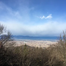Foehn wall over Torino city seen from the Colle della Maddalena.