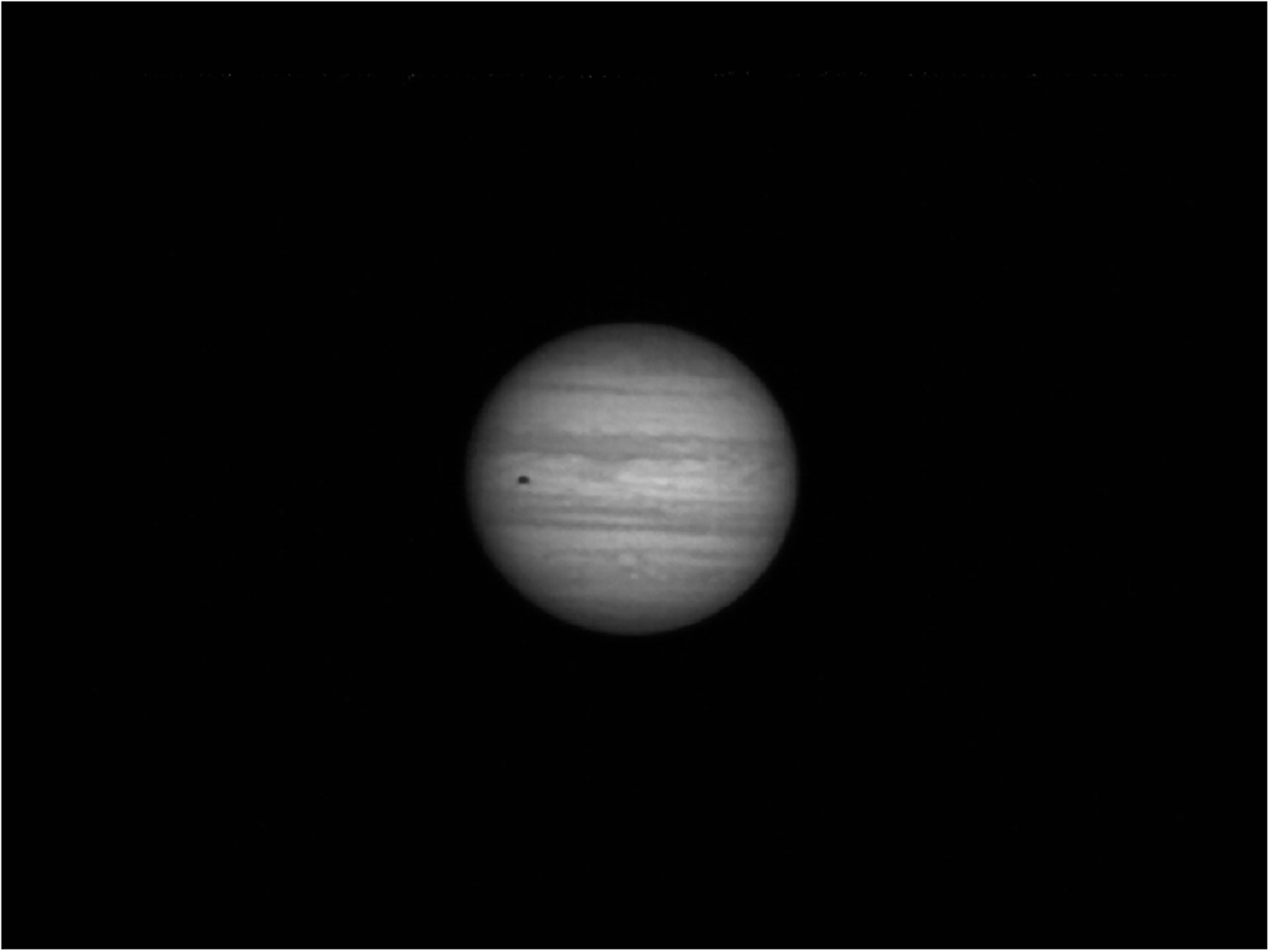 IMAGE OF JUPITER, with its cloud belts and zones, and the "white ovals" on Jupiter's southern hemisphere.