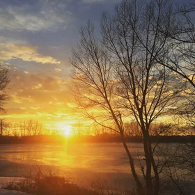 Beautiful of sunset moment in Slovakia.