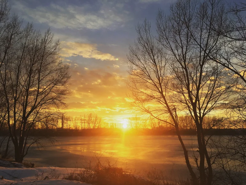 Beautiful of sunset moment in Slovakia.