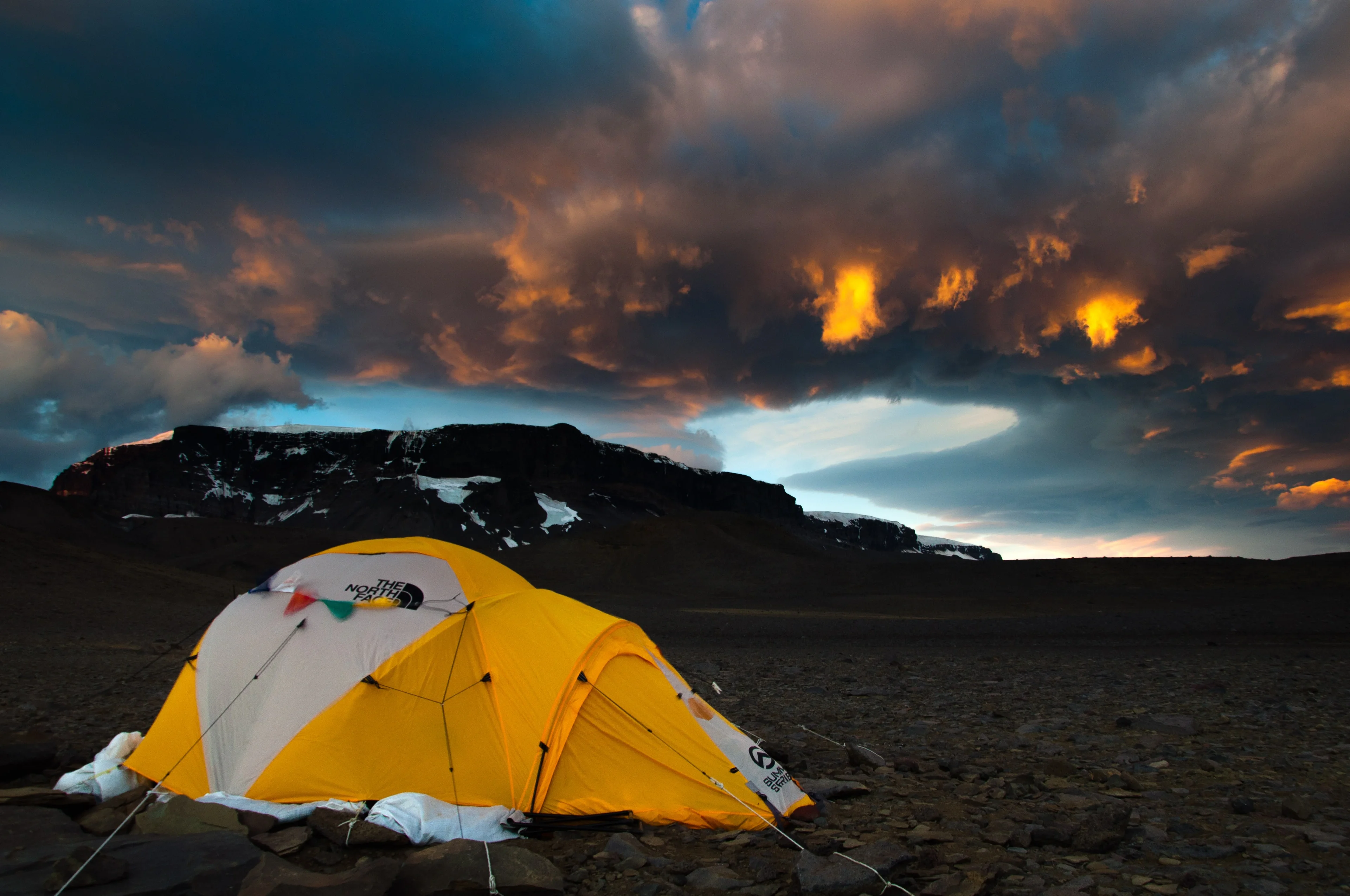Sunset over Lachman Crags on James Ross Island, Antarctica