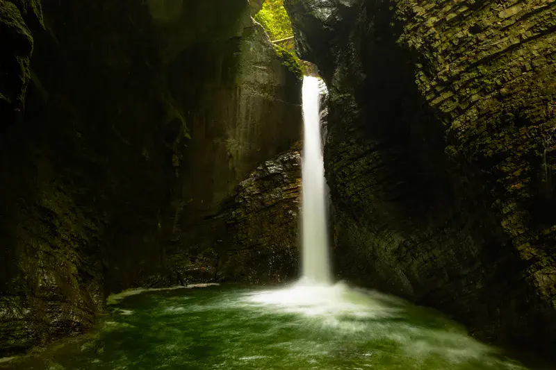 Veliki Kozjak - waterfall in the Soča valley, Slovenia