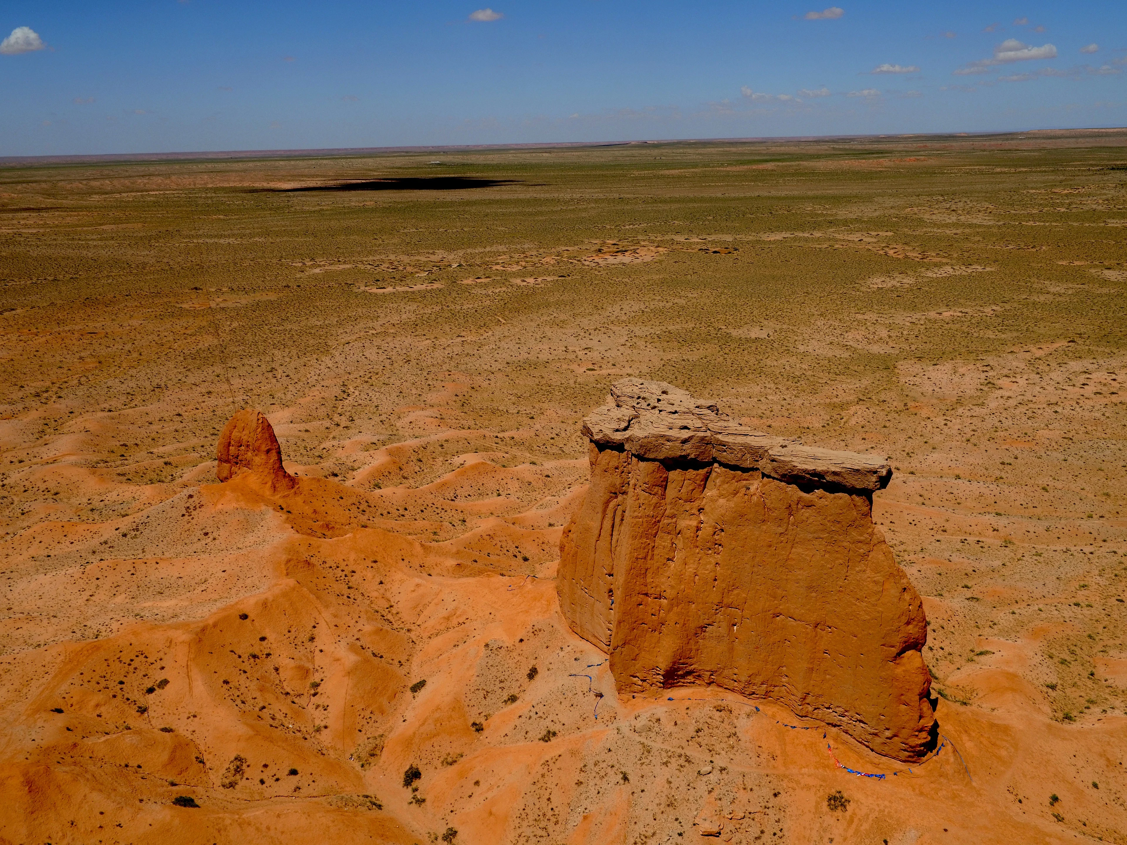 Single Yardang body on the Gobi desert between China and Mongolia