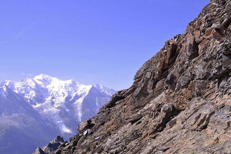 Alps highest peak meets folded sea floor