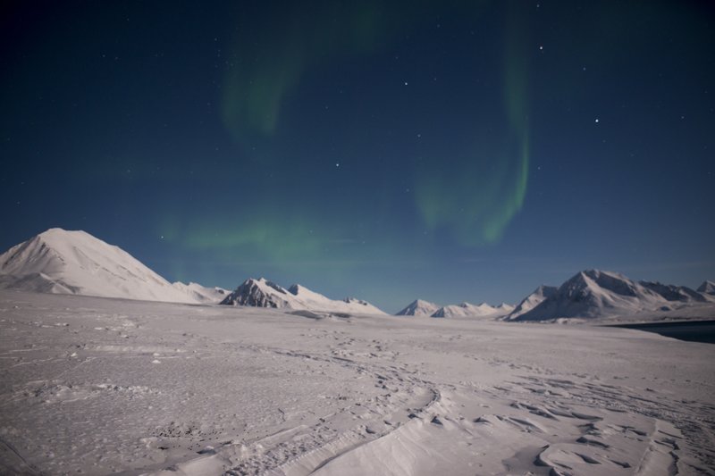 Aurora Borealis in Ny Ålesund, Svalbard