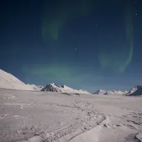 Aurora Borealis in Ny Ålesund, Svalbard