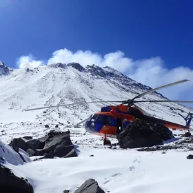 Field work on the Bezymianny volcano in Kamchatka
