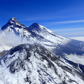 Three Geant Kamchatkan Volcanoes