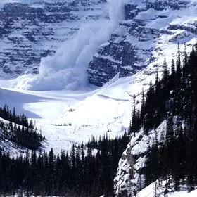 Avalanche at Lake Louise, Canada