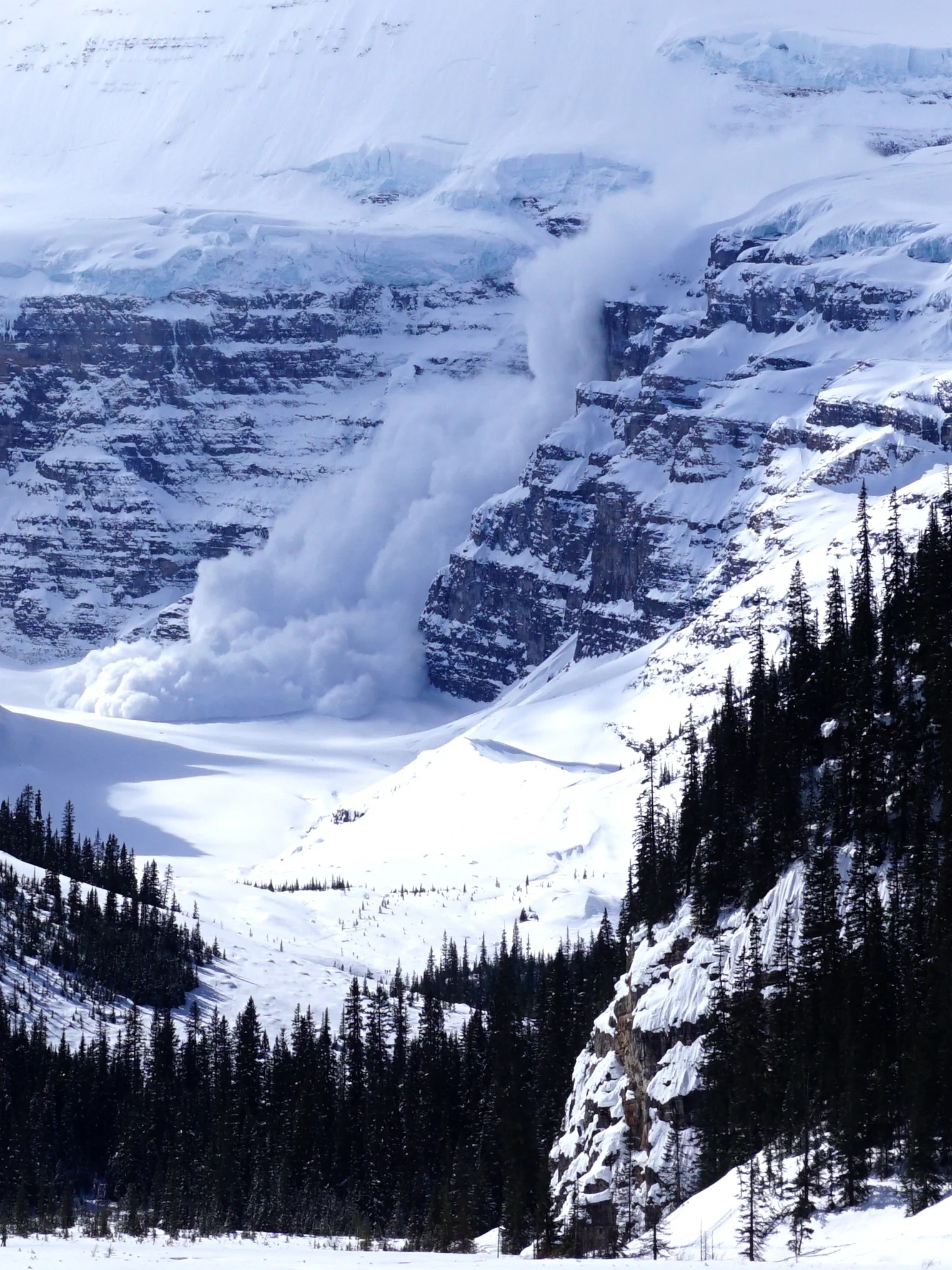 Avalanche at Lake Louise, Canada