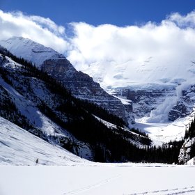 Avalanche at Lake Louise, Canada
