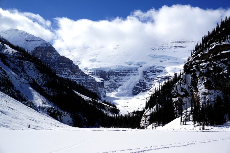 Avalanche at Lake Louise, Canada