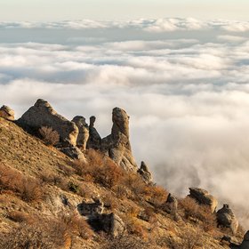 Natural citadel above the clouds