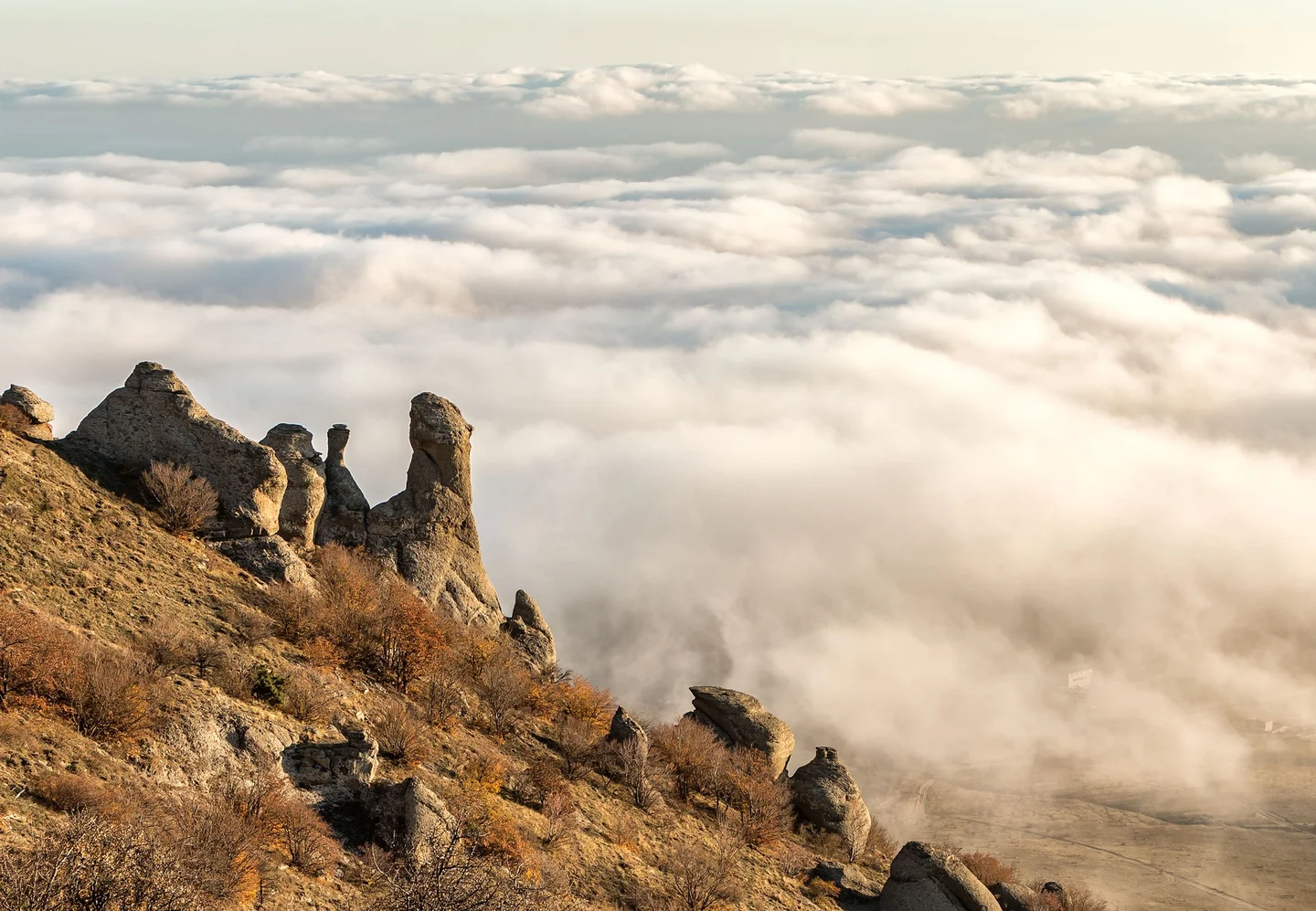 Natural citadel above the clouds