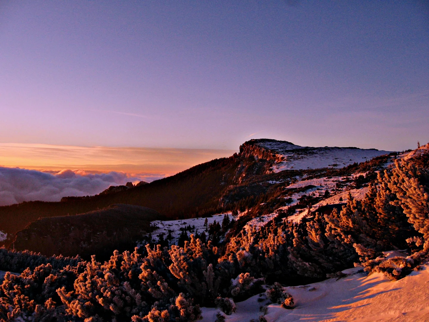 Sunset in the Ceahlău National Park