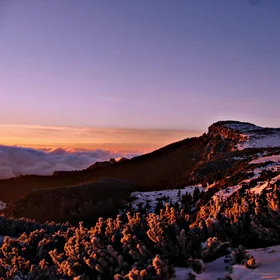 Sunset in the Ceahlău National Park