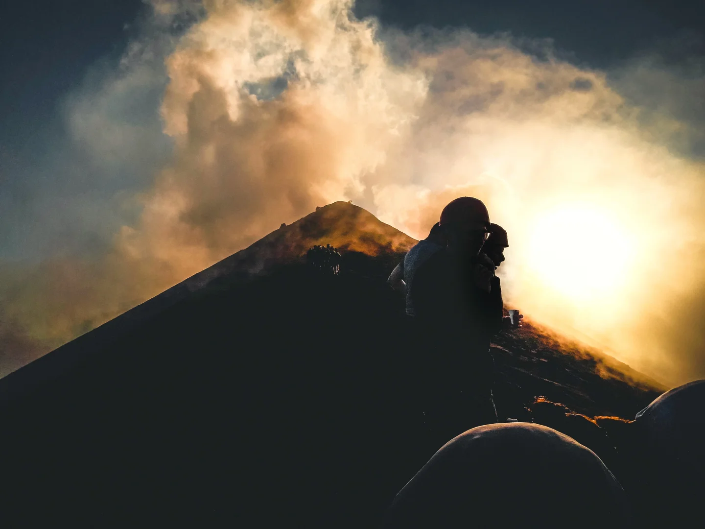 In top of Stromboli in the evening