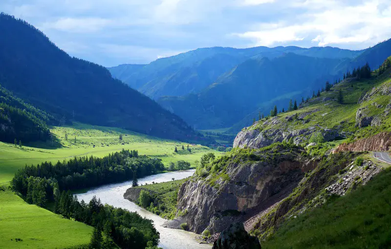 Altai region, river valley