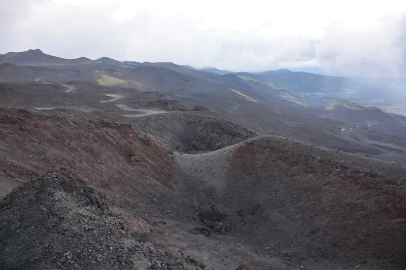 Crater landscape Mt Etna
