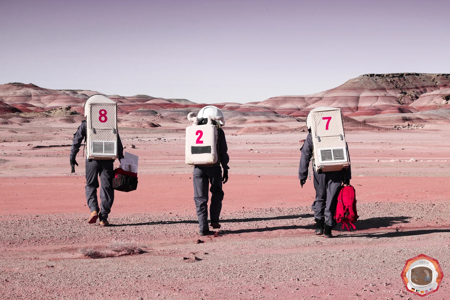 Getting ready for geological sample collection at MDRS 4250300N518300E-11-02-2019