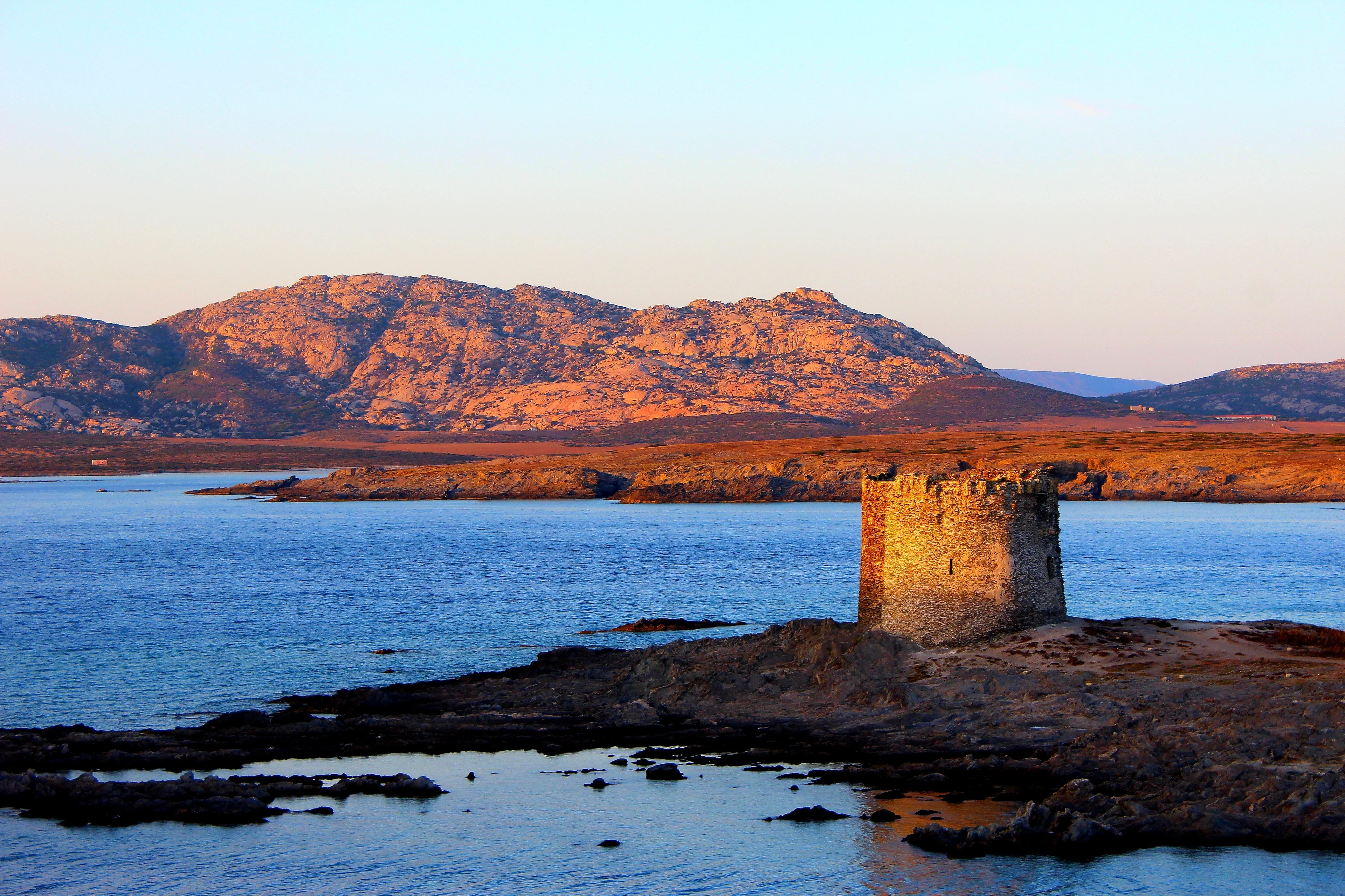 the sunset on the Sardinia Island