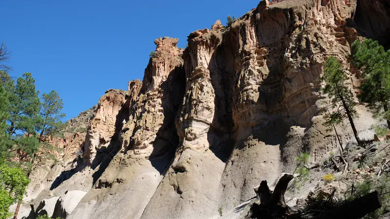 Cliff in the Bandelier National Monument