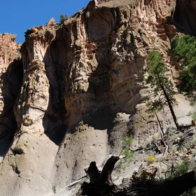 Cliff in the Bandelier National Monument