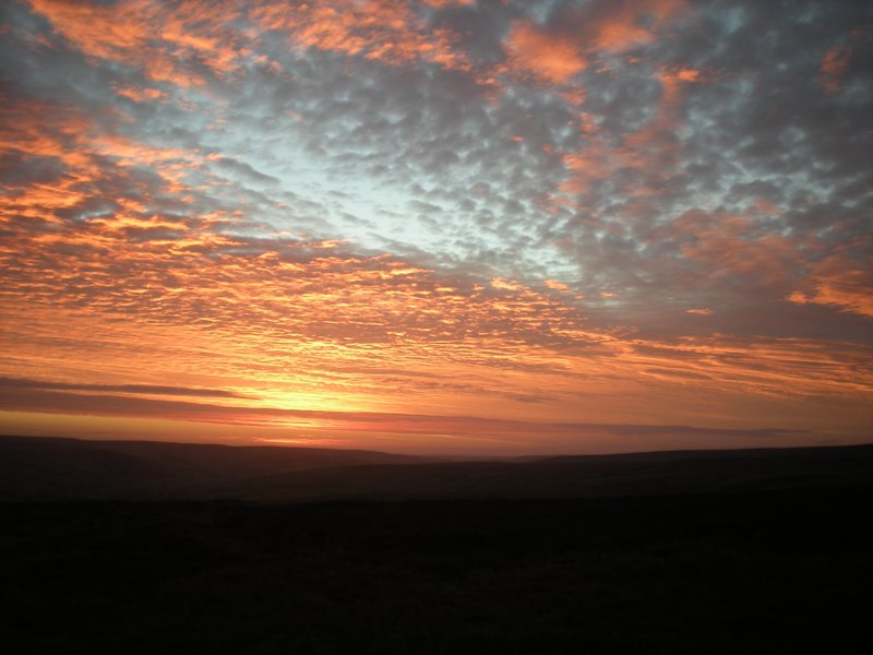 Forest fire?! Fire in the sky over Forest of Bowland