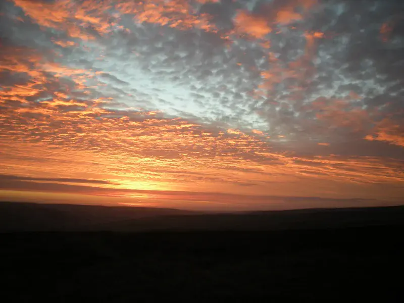 Forest fire?! Fire in the sky over Forest of Bowland