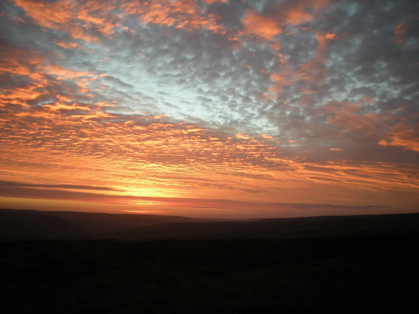 Forest fire?! Fire in the sky over Forest of Bowland
