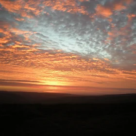 Forest fire?! Fire in the sky over Forest of Bowland