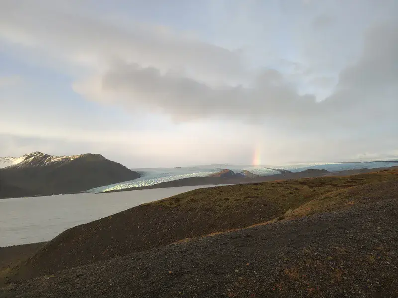 A suddenly rainbow in iceland!