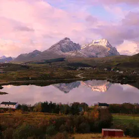 A tender sunset in Lofoten Islands