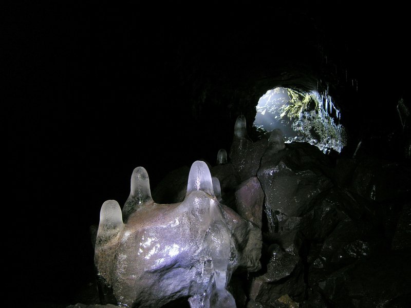 Surtshellir cave, Iceland.