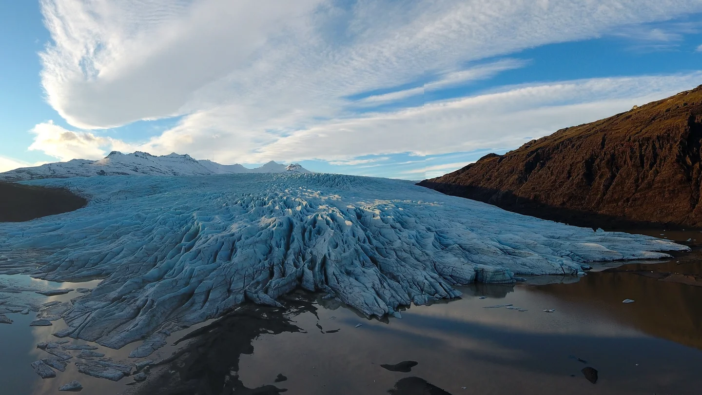 Retreating glacier in Iceland
