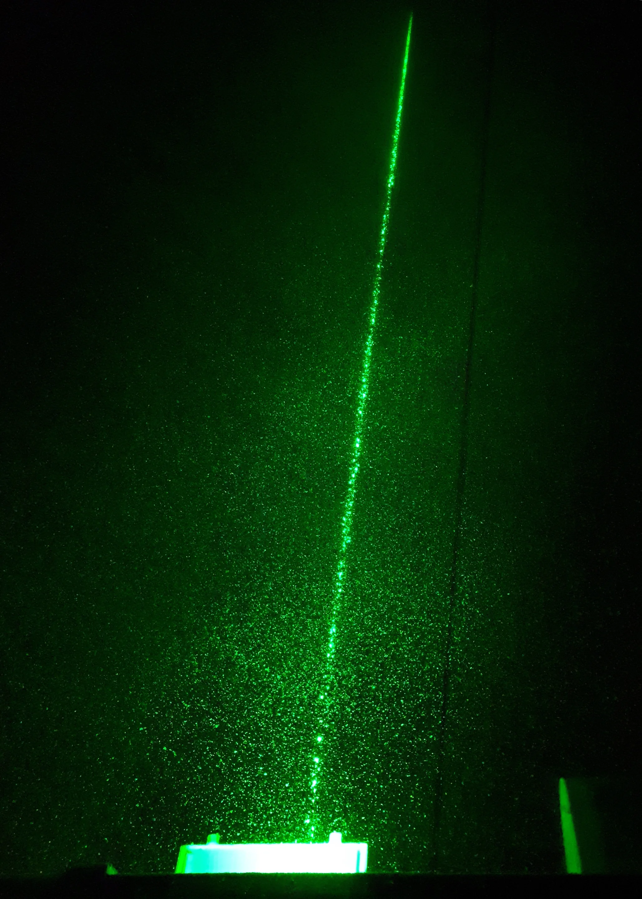 Dancing Snow Flakes in Laser Spot Light