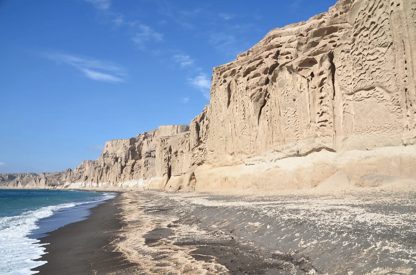 The ancient sculpted wall