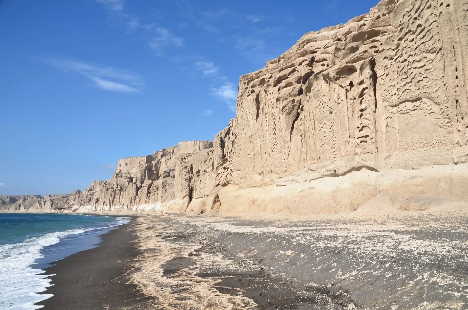 The ancient sculpted wall