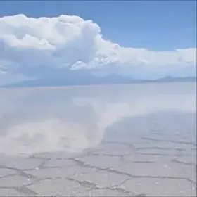 Flying above the Salar de Uyuni
