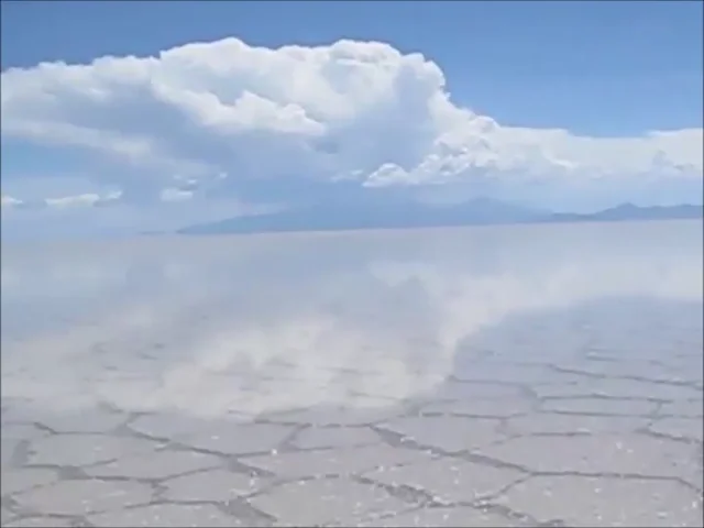 Flying above the Salar de Uyuni