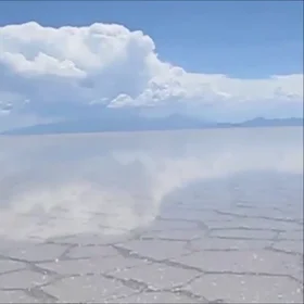 Flying above the Salar de Uyuni
