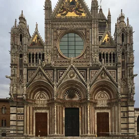 The facade of the Siena Cathedral - Tuscany