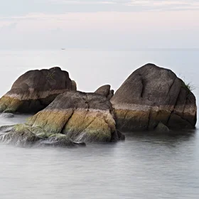 Lake Malawi Rocks Showing Lake Level Drop