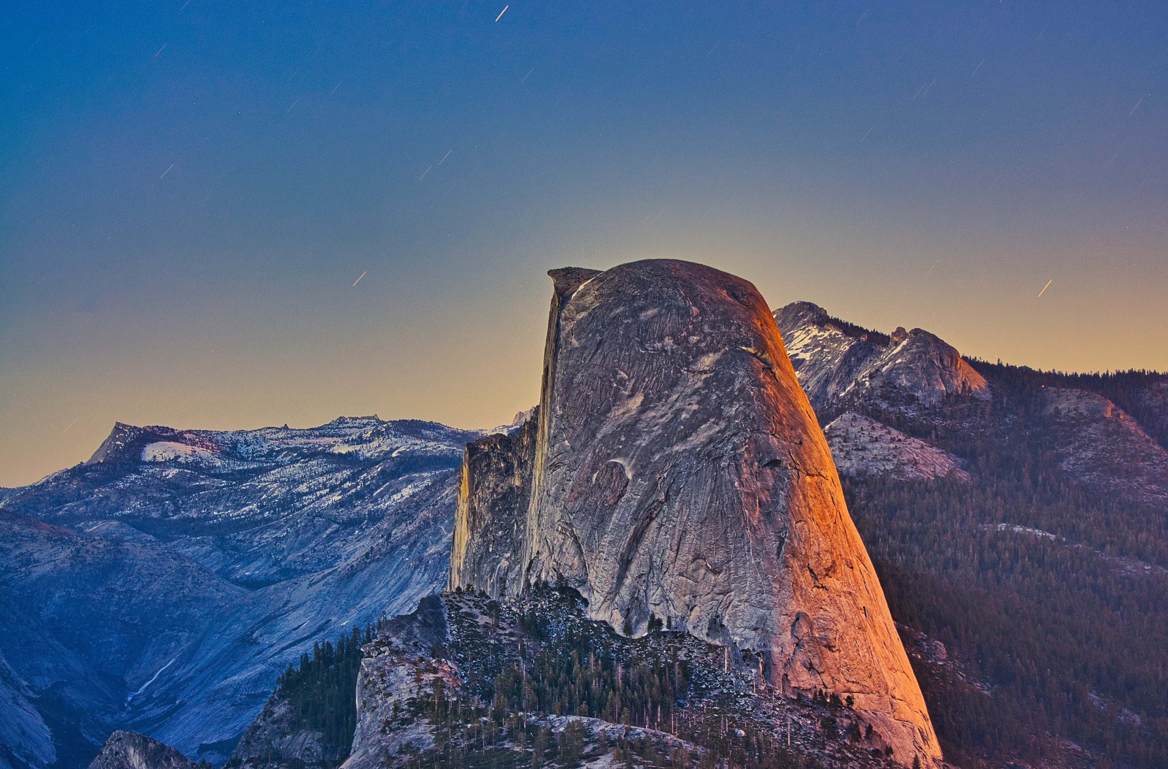 Sunset and Moonrise at Yosemite