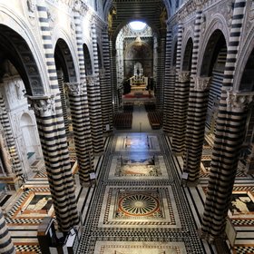 The marble floor of the Cathedral of Siena