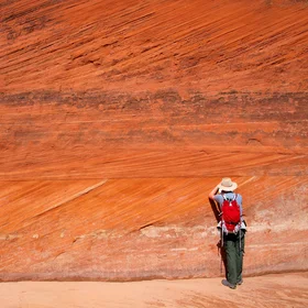 A geologist at field work