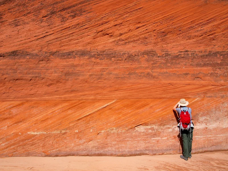 A geologist at field work