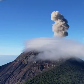 Clouds and eruption in Guatemala