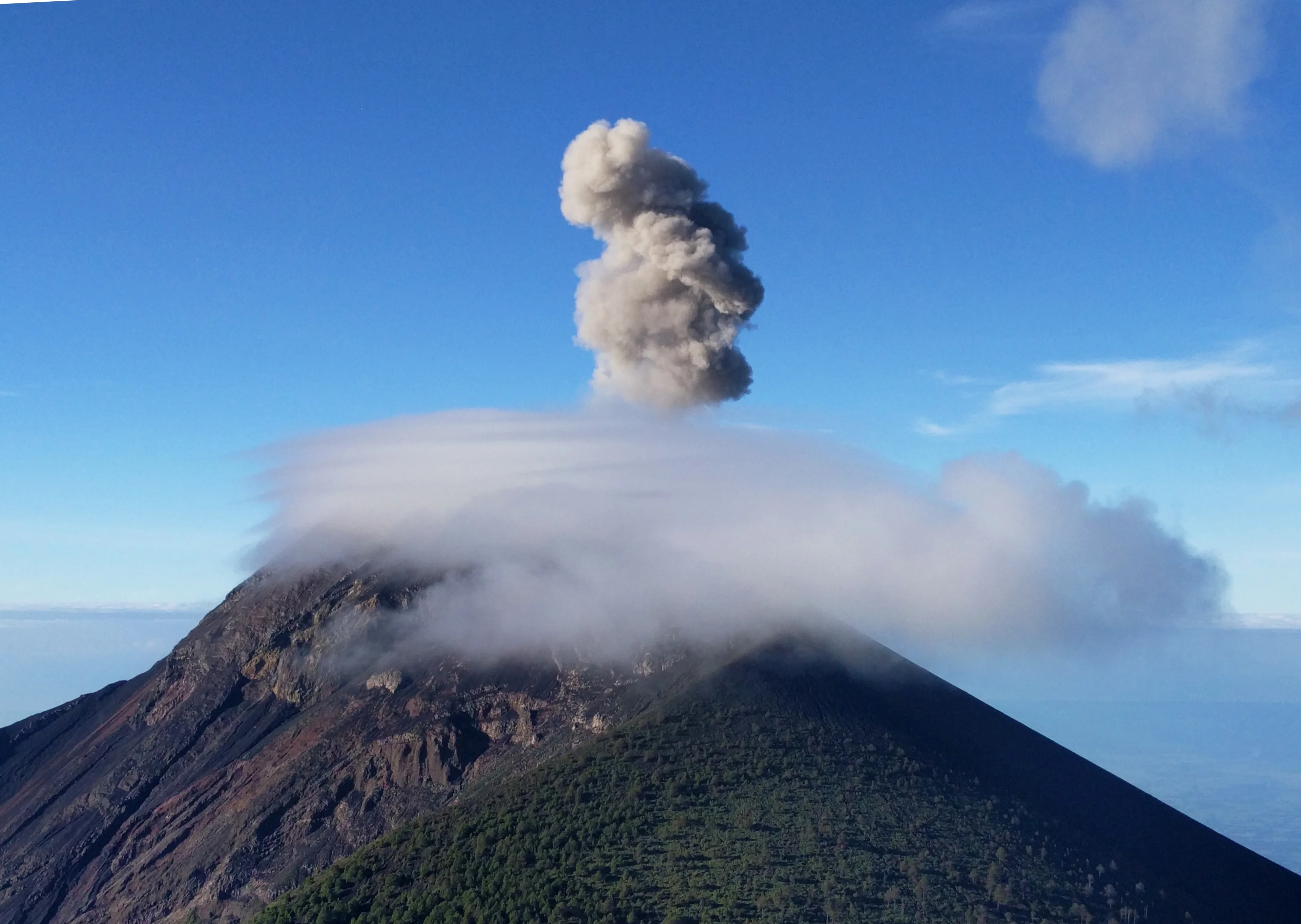 Clouds and eruption in Guatemala