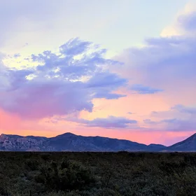 Sunset time near the Dragoon Mountains